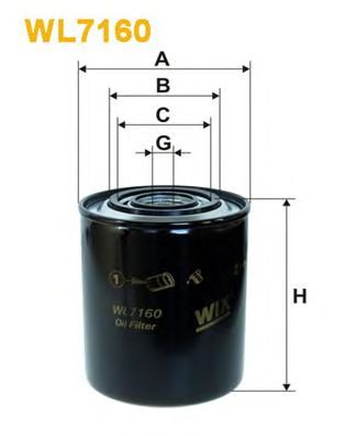 WIX FILTERS wl7160 -  Фильтр масляный двигателя